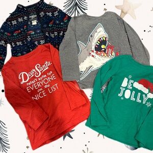 OshKosh B'gosh Cat & Jack Kids Colorful Long Sleeve Shirts fleece Christmas